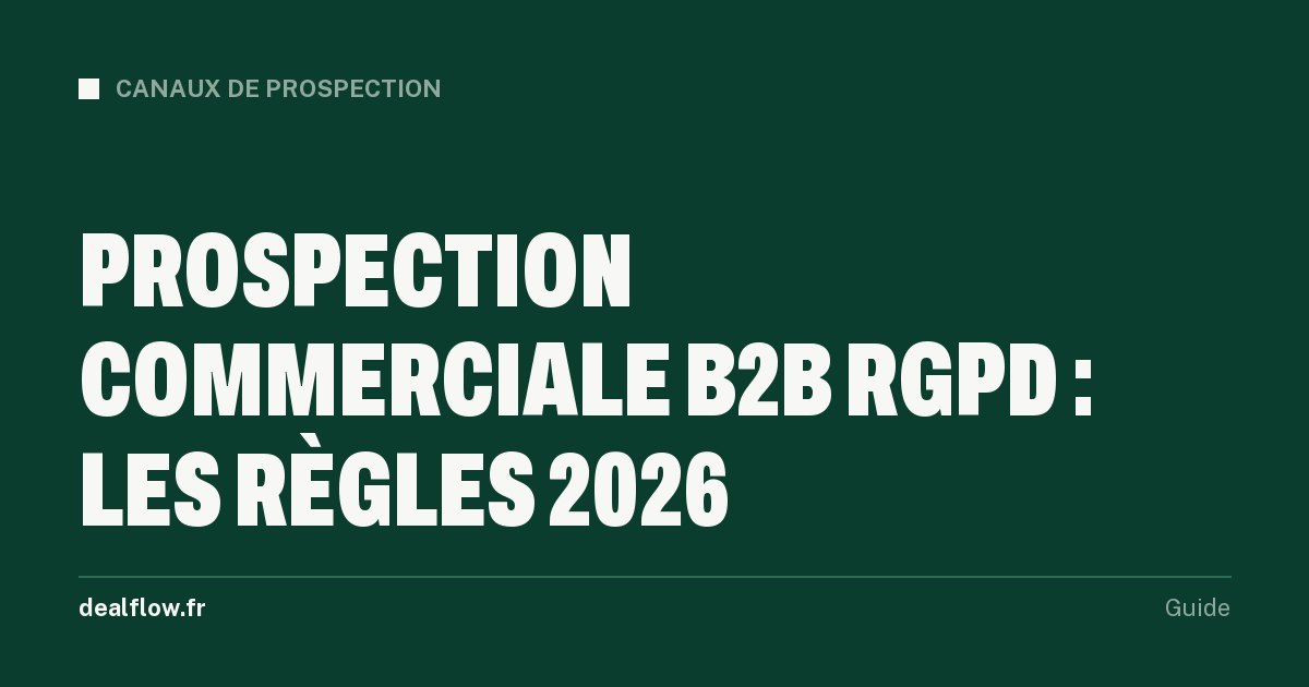 Prospection commerciale B2B et RGPD en 2026 : ce que la CNIL autorise par email et LinkedIn